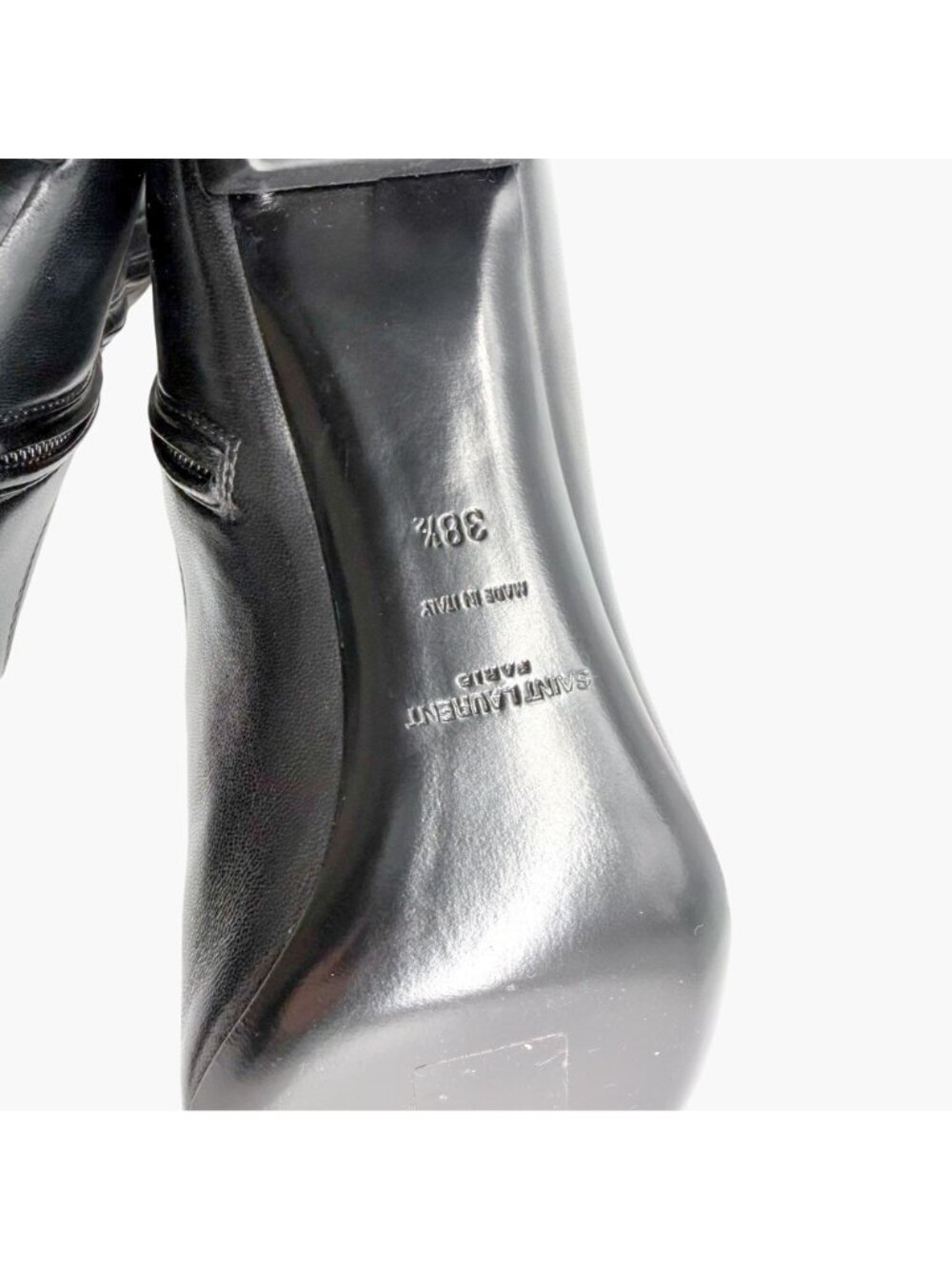 Saint Laurent Loulou YSL Thigh High Over The Knee Boots Black Size 38.5 US 8.5 - Picture 14 of 15